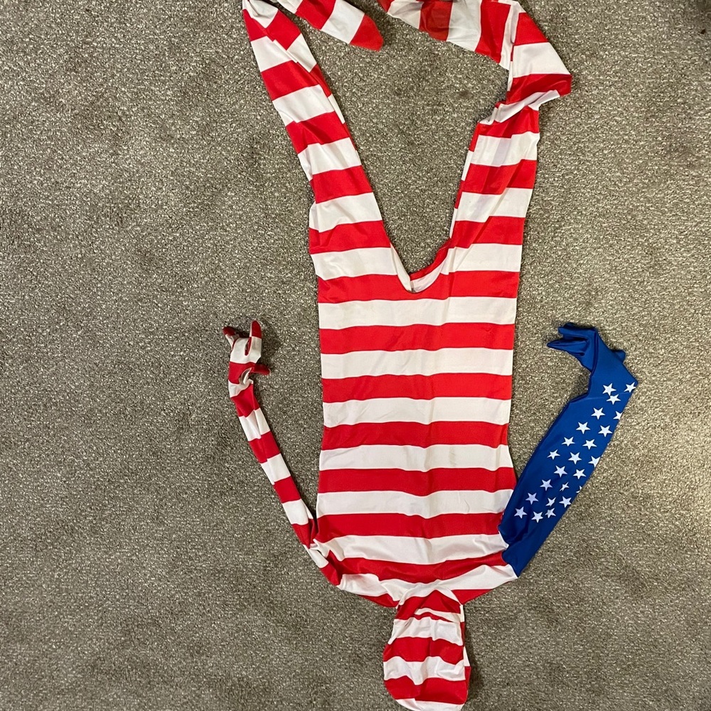 USA American Flag morph suit